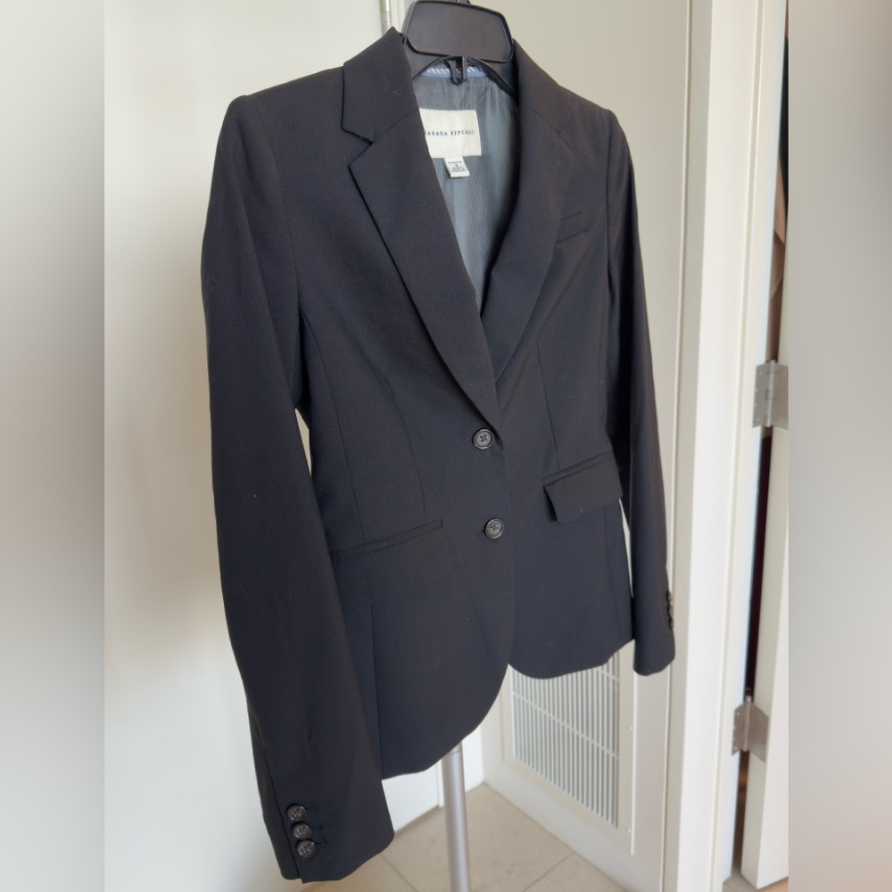 Banana Republic black suit jacket (wool) - Picture 2 of 7